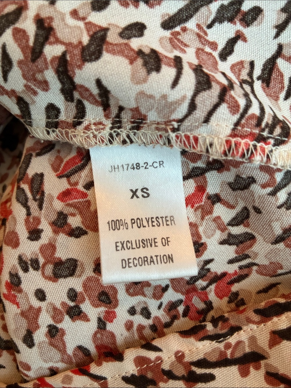 Anthropologie THML Cream Blouse with Speckle Print Size XS - Picture 6 of 7